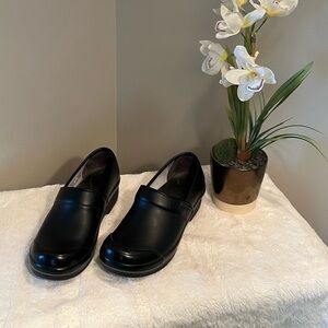 Dansko Black Leather Clogs 38